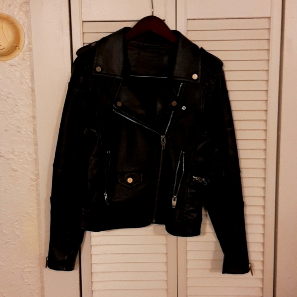 Black patent leather jacket